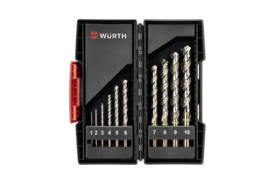 תמונה של ערכת מקדחים לנירוסטה DIN 338 type RN OXID HSCO  מידה 1.0-10.0 מ"מ 10 יח' ZEBRA