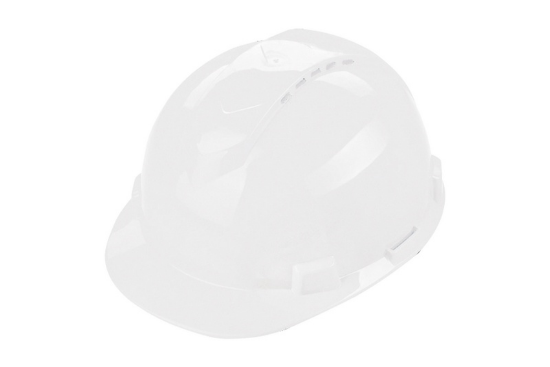 תמונה של קסדת בטיחות עם ראצ'ט 4 נקודות חיבור EN397 - צבע לבן