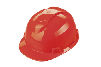 תמונה של קסדת בטיחות עם ראצ'ט 4 נקודות חיבור תקן EN397 - צבע אדום