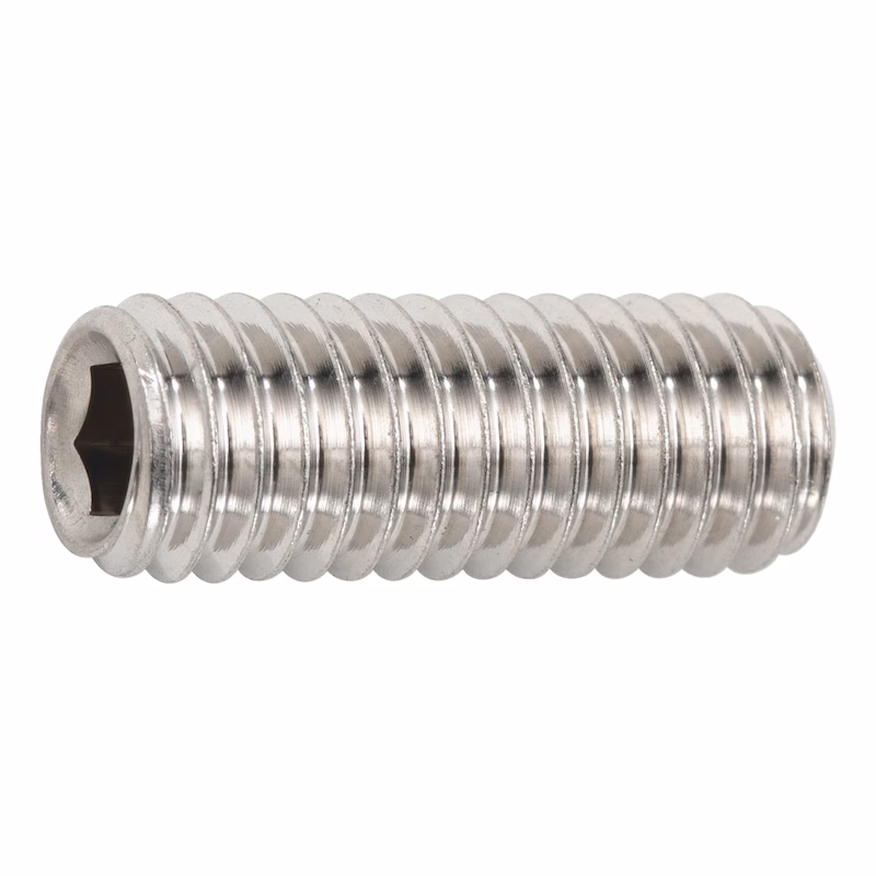 תמונה של בורג אלן ללא ראש נירוסטה A4 קצה שטוח ISO 4026 מידה M4X5