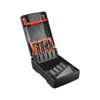 תמונה של ערכת מקדחים לברזל ונירוסטה 9 יחידות HSCO כניסת אימפקט SMART STEP nanoProtect במידות 2-10 מ"מ